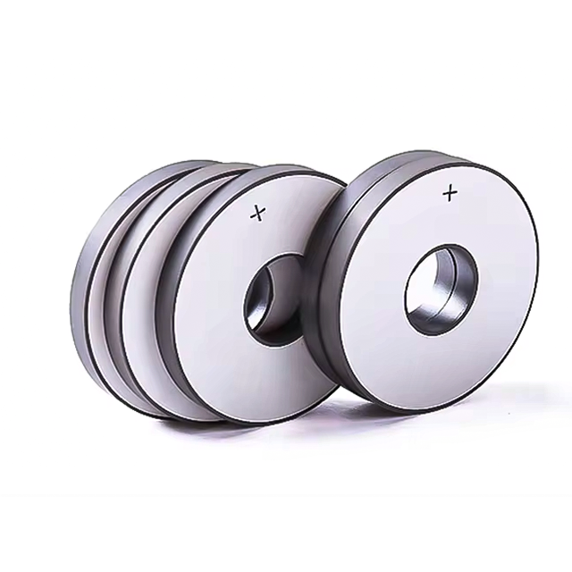 ວົງແຫວນ Piezoelectric Ceramic Piezo ບໍ່ເສຍຄ່ານໍາ Barium Titanate Piezo Ultrasonic Ring Element